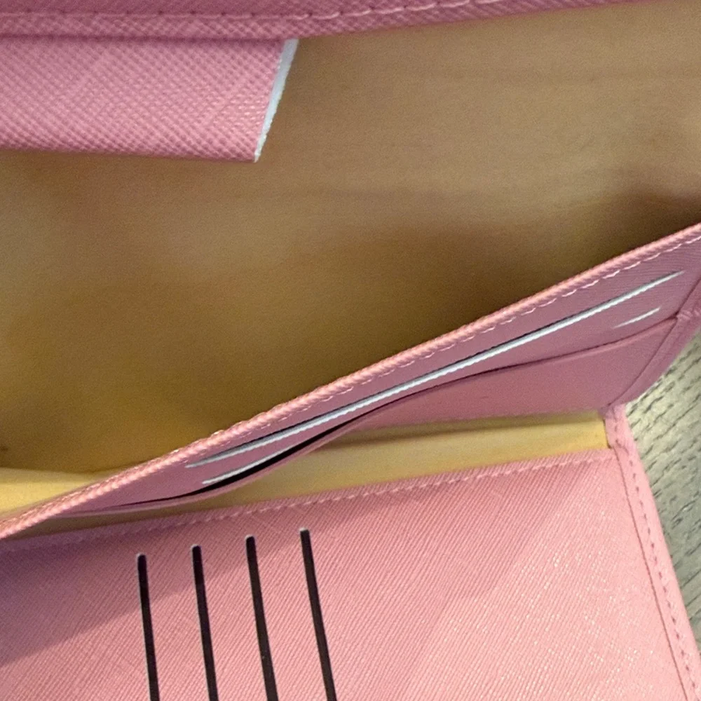 Pink Envelope Wallet Wristlet Clutch Travel Organizer Card Holder OS